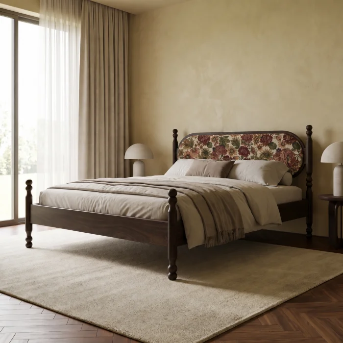 Florenne Wooden Bed Frame - 2