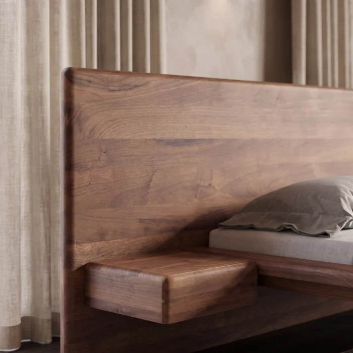 Lorin Walnut Bedstead - 7