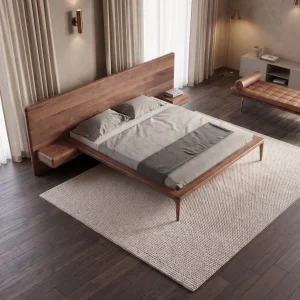 Lorin Walnut Bedstead - 3