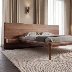 Lorin Walnut Bedstead - 4