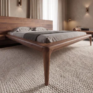 Lorin Walnut Bedstead - 5
