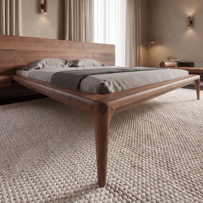 Lorin Walnut Bedstead - 5