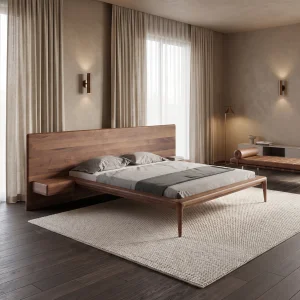 Lorin Walnut Bedstead - 2