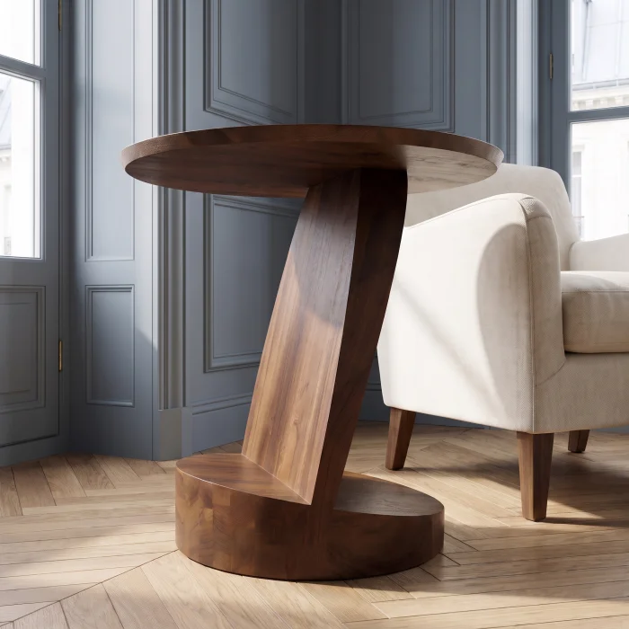 Lunaro Wooden Side Table - 3