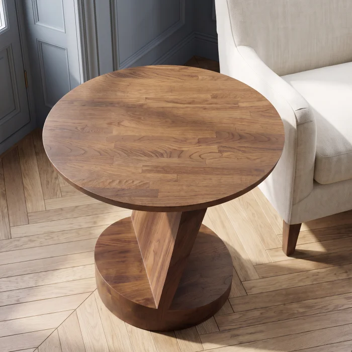 Lunaro Wooden Side Table - 4