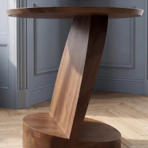 Lunaro Wooden Side Table - 5
