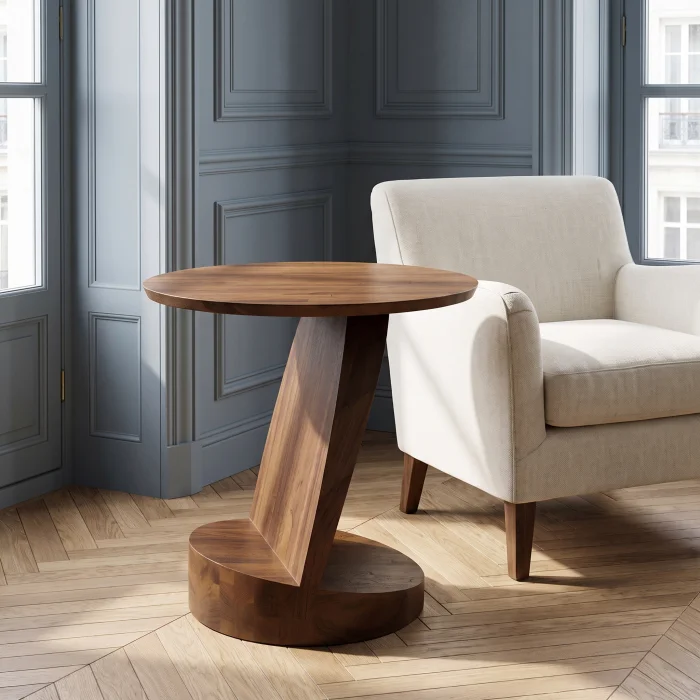 Lunaro Wooden Side Table - 2