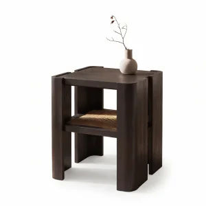Merivo Wooden Side Table - 1