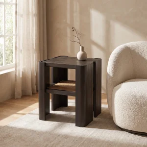 Merivo Wooden Side Table - 2