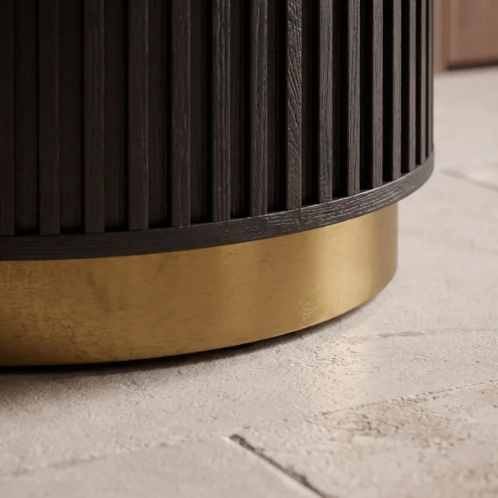 Noira Wooden Pouf - 5