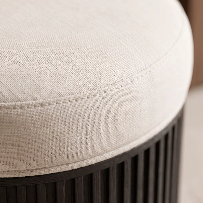 Noira Wooden Pouf - 4
