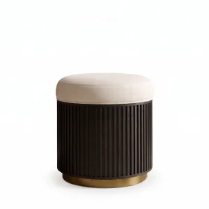 Noira Wooden Pouf - 1