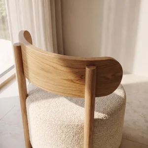 Olea Wooden Ottoman - 3