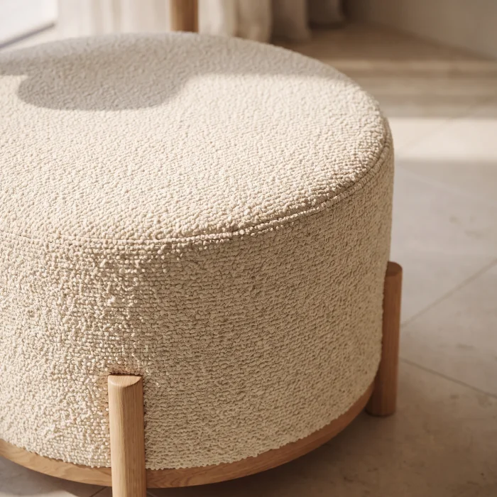 Olea Wooden Ottoman - 4