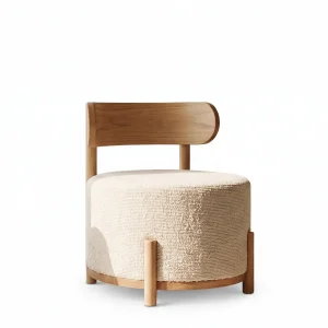 Olea Wooden Ottoman - 1