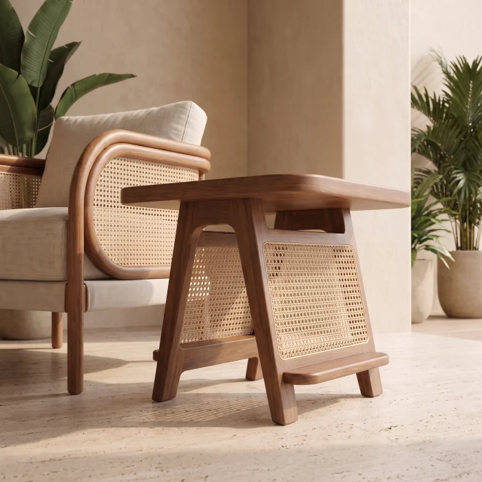 Riva Wooden Side Table - 4