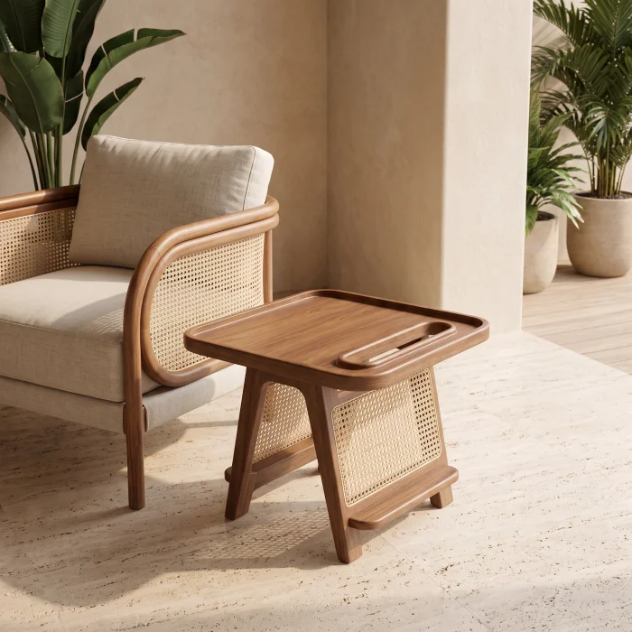 Riva Wooden Side Table - 3