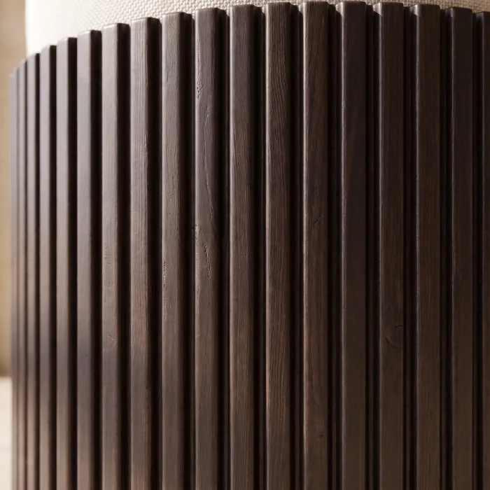 Rivelo Wooden Ottoman Pouf - 5