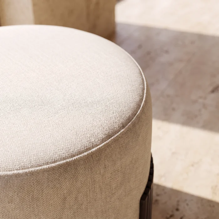 Rivelo Wooden Ottoman Pouf - 4
