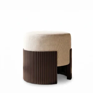 Rivelo Wooden Ottoman Pouf - 1