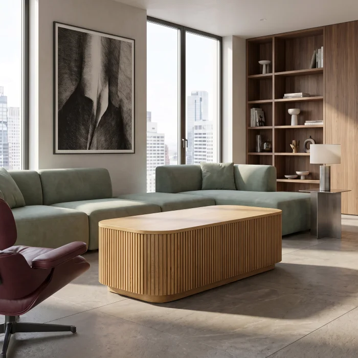Rivia Wooden Coffee Table - 2
