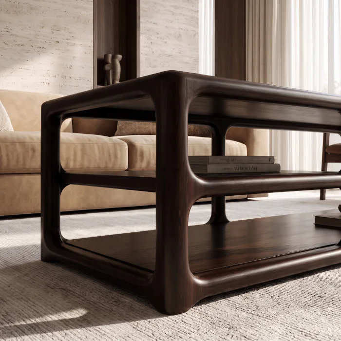 Roven Wooden Coffee Table - 4