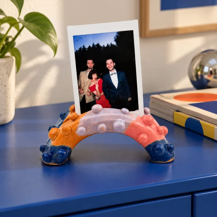 Bubble Colorful Stoneware Photo Holder - 3