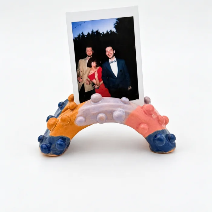 Bubble Colorful Stoneware Photo Holder - 1