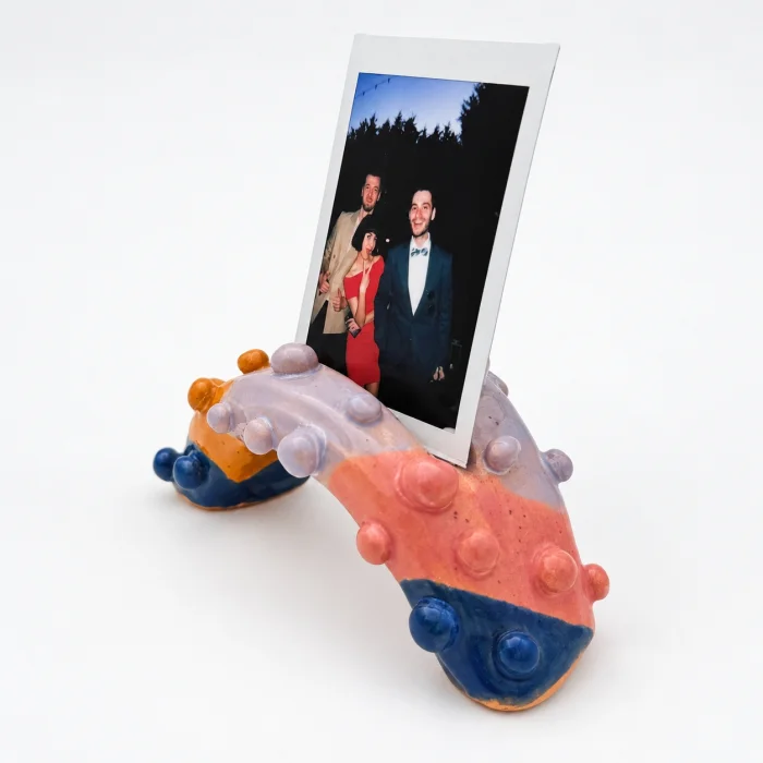 Bubble Colorful Stoneware Photo Holder - 2