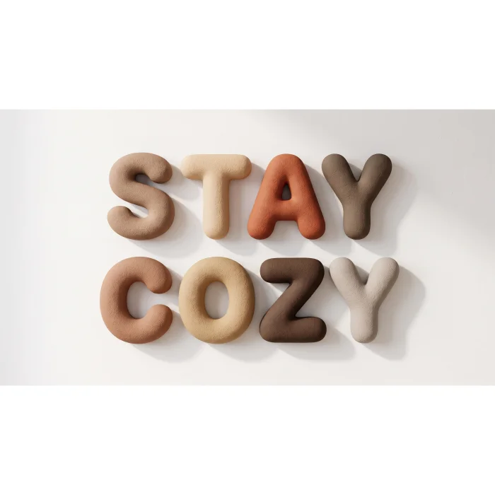 Bubble Typography Stay Cozy Wall Object - 1