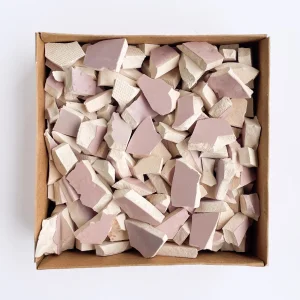 Kırmızı Tonları El Yapımı Seramik Mozaik Taşı - 150 Gr - 2