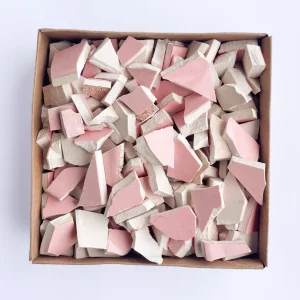 Kırmızı Tonları El Yapımı Seramik Mozaik Taşı - 150 Gr - 2