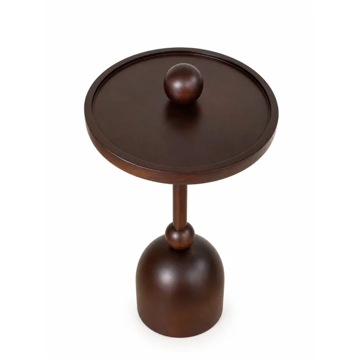 Madera Ceviz Rengi Masif Ahşap Yan Sehpa - 2