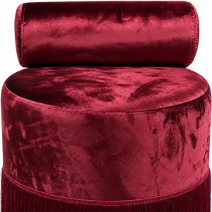 Süslü Bordo Puf - 2