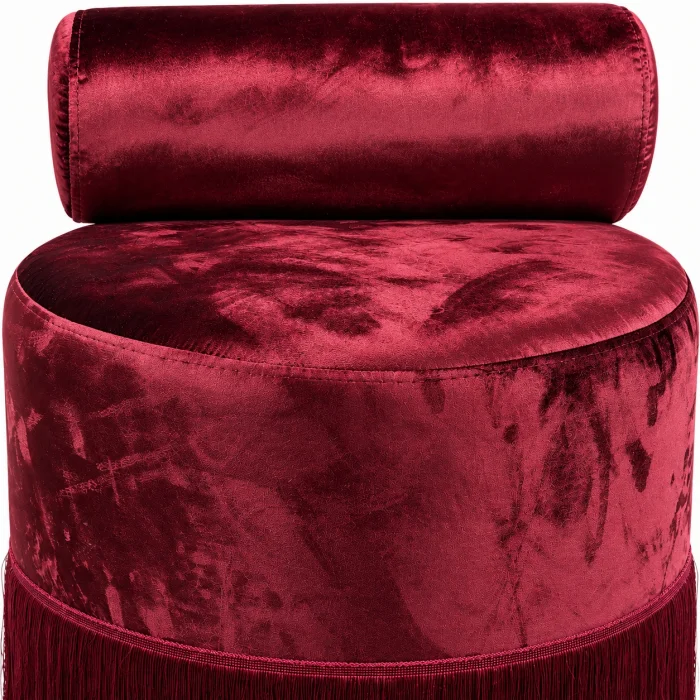 Süslü Bordo Puf - 2