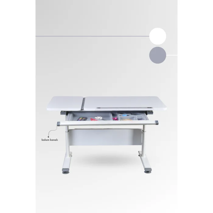 Vega Basic Eğim ve Yükseklik Ayarlı Gri Çalışma Masası - 5