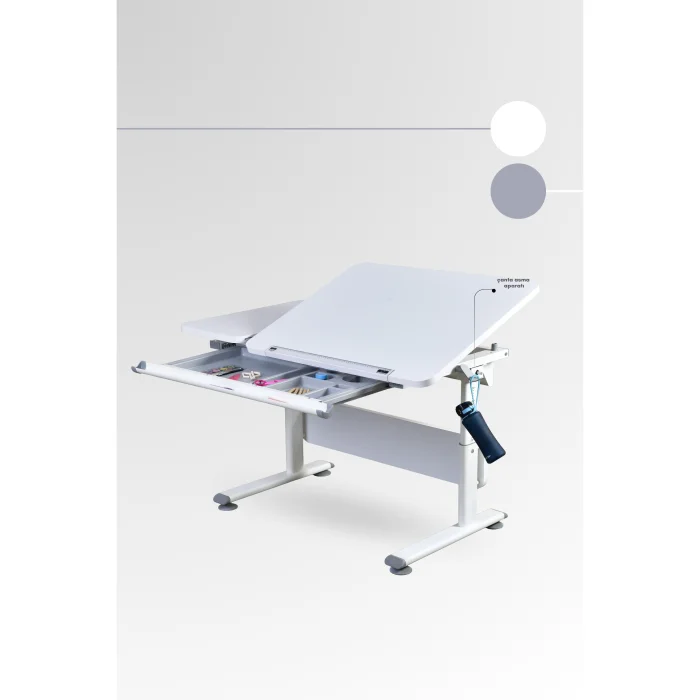 Vega Basic Eğim ve Yükseklik Ayarlı Gri Çalışma Masası - 6