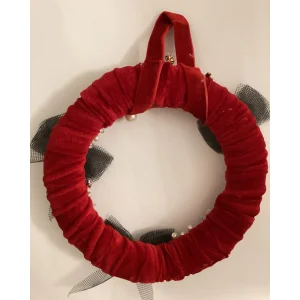 Red Velvet Christmas Sparkle Bee Wreath - 7