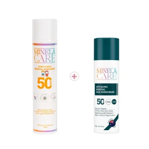 Mom and Baby Mineral Sunscreen Set - Anti-Stain & Sensitive Protection - 1