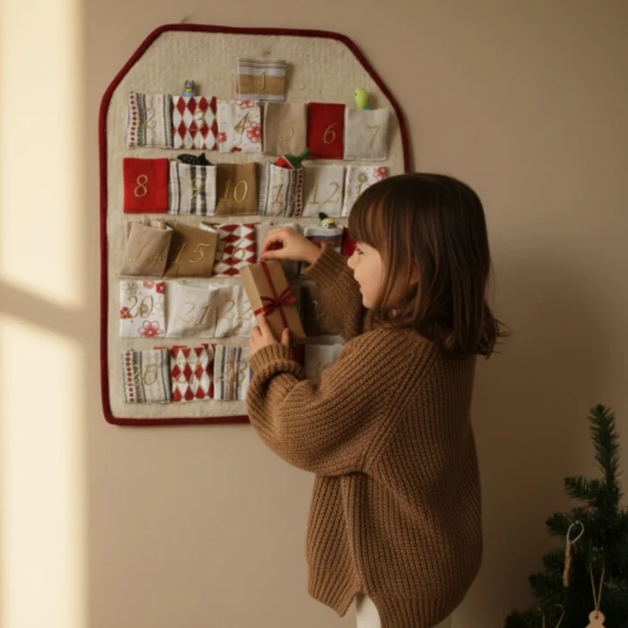 Handmade Upcycled Fabric Advent Calendar - 2