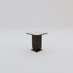 Arvel Ceramic and Wood Side Table - 1