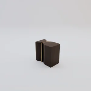 Orven Gold Detailed Wooden Side Table - 1