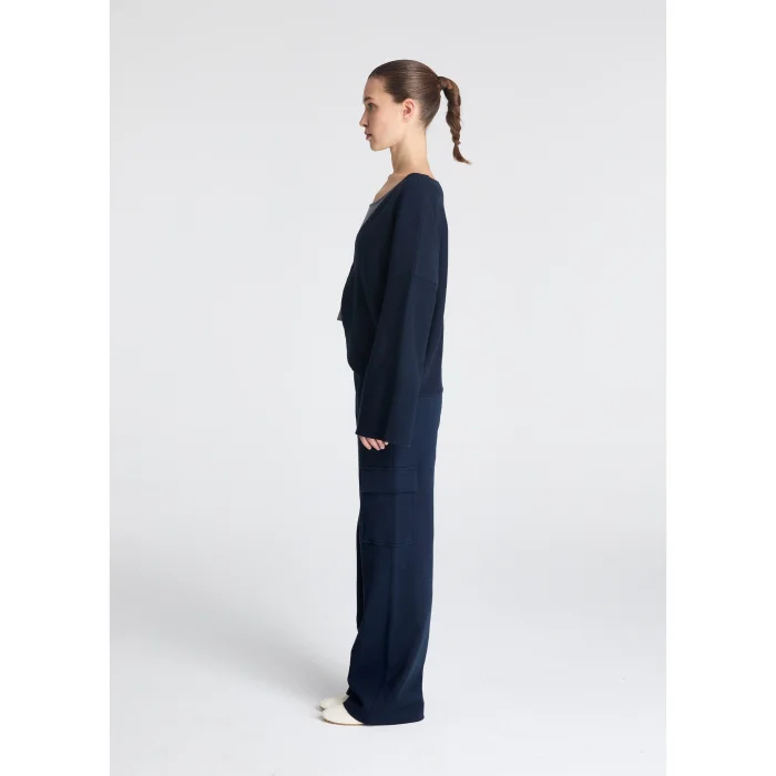 Logo Snap Detail Knit Cardigan - 4