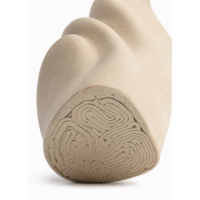 Textured Cream Ceramic Table Lamp - 5