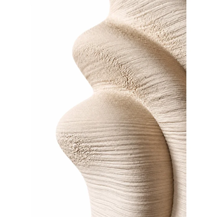 Textured Cream Ceramic Table Lamp - 4