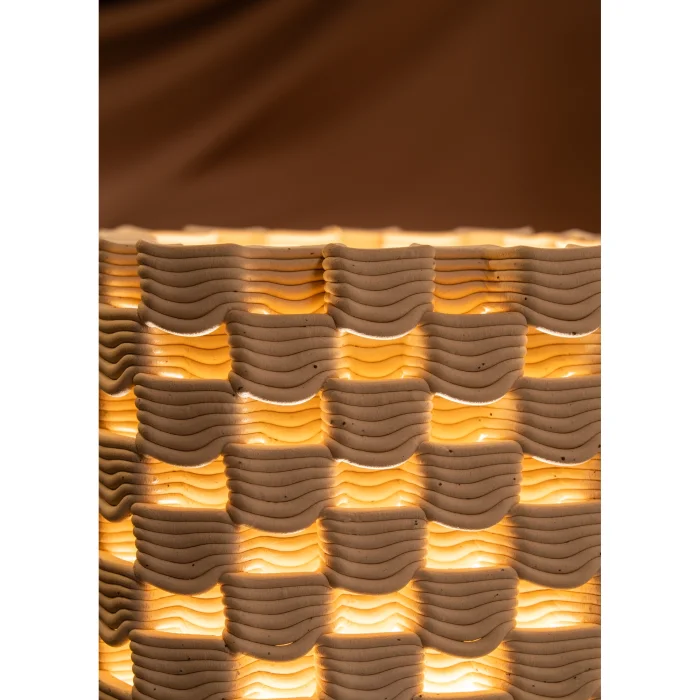 Keruna Beige Ceramic Square Table Lamp - 8