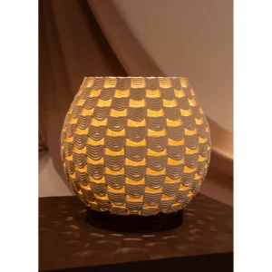 Keruna Beige Ceramic Round Table Lamp - 5