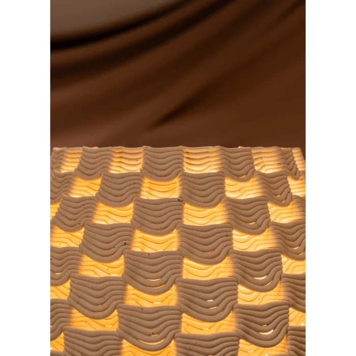 Keruna Beige Ceramic Round Table Lamp - 8