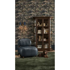 Forma N°1 100% Leather Grey/Blue Armchair - 4