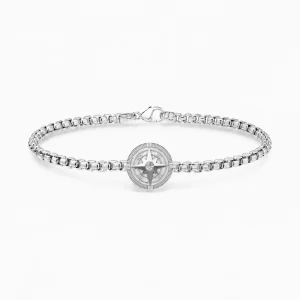 S26® 0.10 Carat Diamond Compass Chain Bracelet - 1